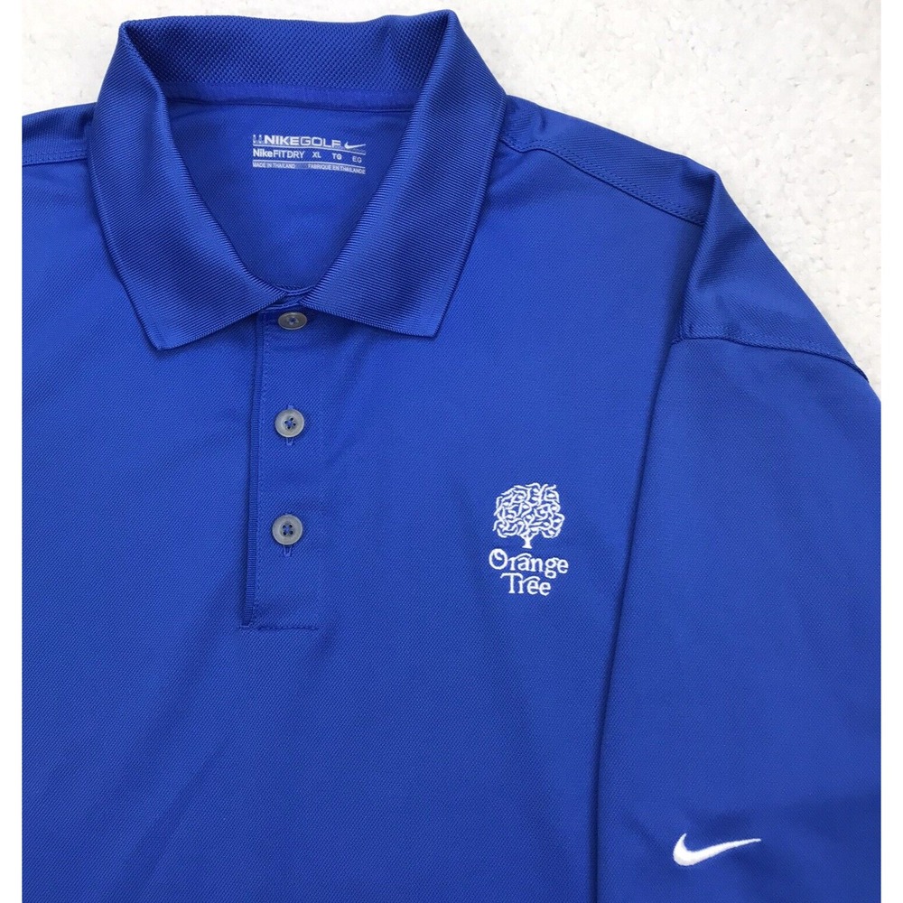 Orange Tree Golf Nike Fit Dry Polo Shirt Mens XL Blue Embroidered Logo Casual AR - Picture 2 of 16